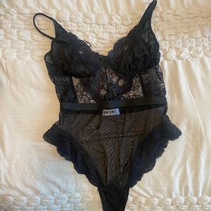 Black Lace lingerie bodysuit